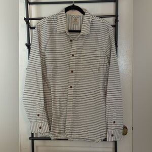 Vans Men's Black Striped Button Down Shirt